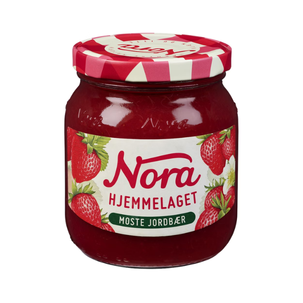 Strawberry Mash Homemade Jam - Jordbær Moste Hjemmelaget 390g Nora